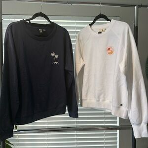 Roxy crewneck sweatshirts, set of 2, size L